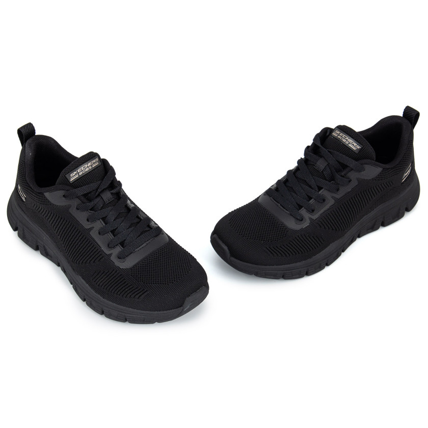 Φωτογραφία ζευγάρι SKECHERS 117700 ΜΑΥΡΟ ΥΦΑΣΜΑ